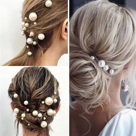 Asphire Vintage Pearl Bobby Pins 18pcs Large Ivory Pearl Hair Pin Bridal Updo main image 4